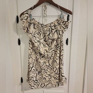 Abercrombie Fitch Halter Mini Abstract Swirl Print Mini Dress Large